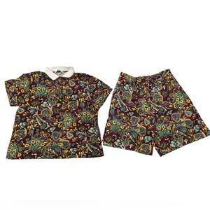 RARE Vintage Christian Dior Paisley Floral 2-Piece Set - Size Medium